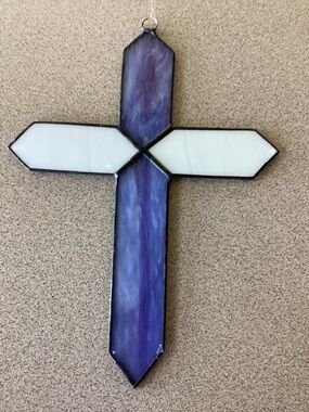Hand-crafted Stained Glass Cross